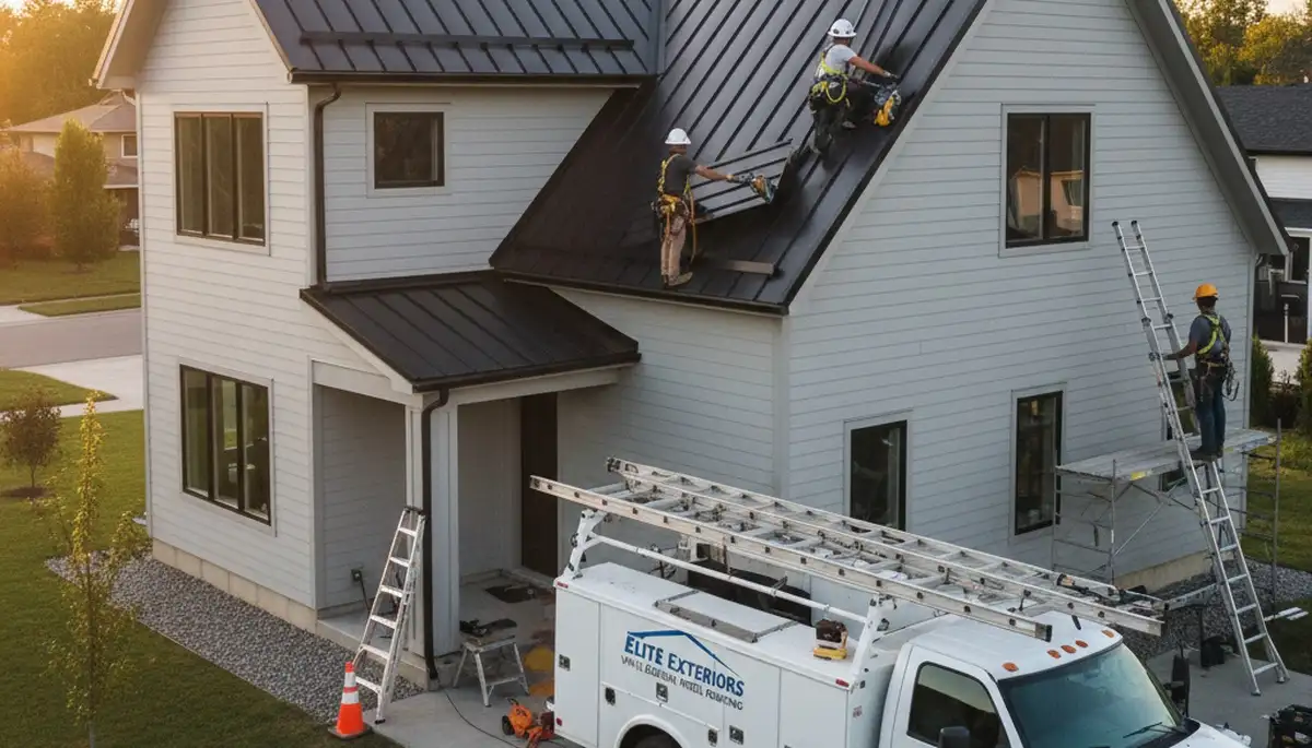 Professional metal roofing installation by Next Level Exteriors in Cincinnati, Ohio