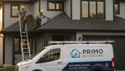 Roof inspection specialists checking shingles in Cincinnati, OH for Next Level Exteriors