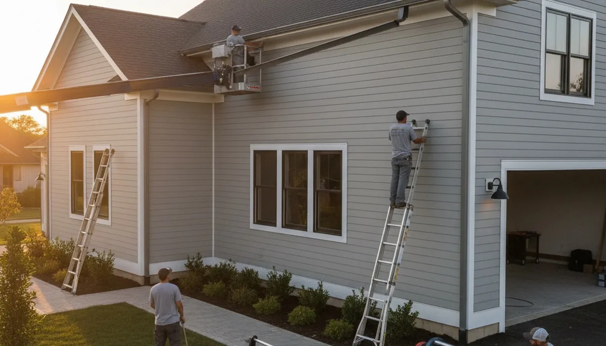 Seamless gutters installed on a Cincinnati, OH home for leak-free Ohio Valley weather protection