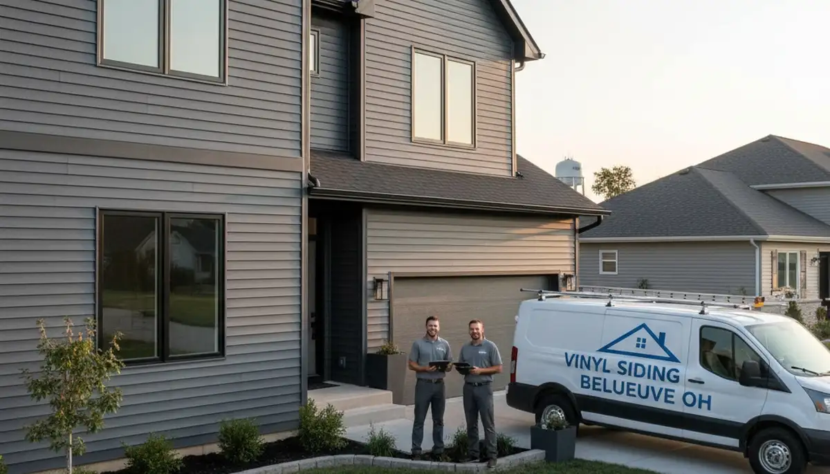 Vinyl siding installation on home exterior in Cincinnati, Ohio by local siding contractors
