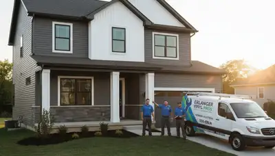 Vinyl siding installation on home exterior in Cincinnati, Ohio by local siding contractors