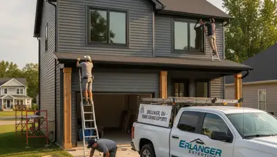 Professional vinyl siding installation on home exterior in Cincinnati, Ohio