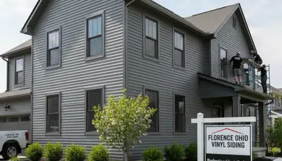 Vinyl siding installation on home exterior by local contractors in Cincinnati, Ohio