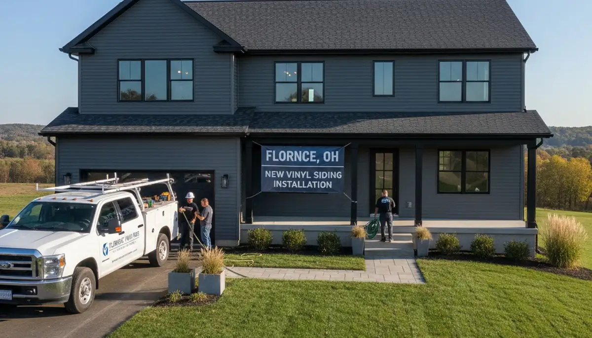 Professional vinyl siding installation on suburban home in Cincinnati, Ohio