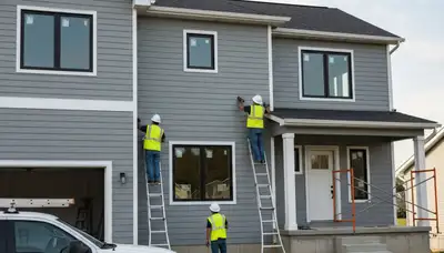 Vinyl siding installation on home exterior in Cincinnati, OH by Next Level Exteriors professionals