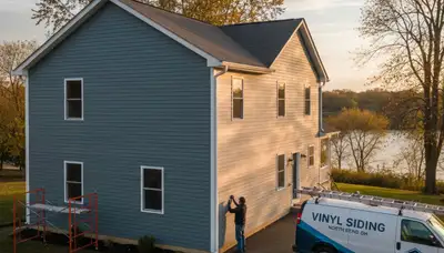 Professional vinyl siding installation on residential home in Cincinnati, Ohio