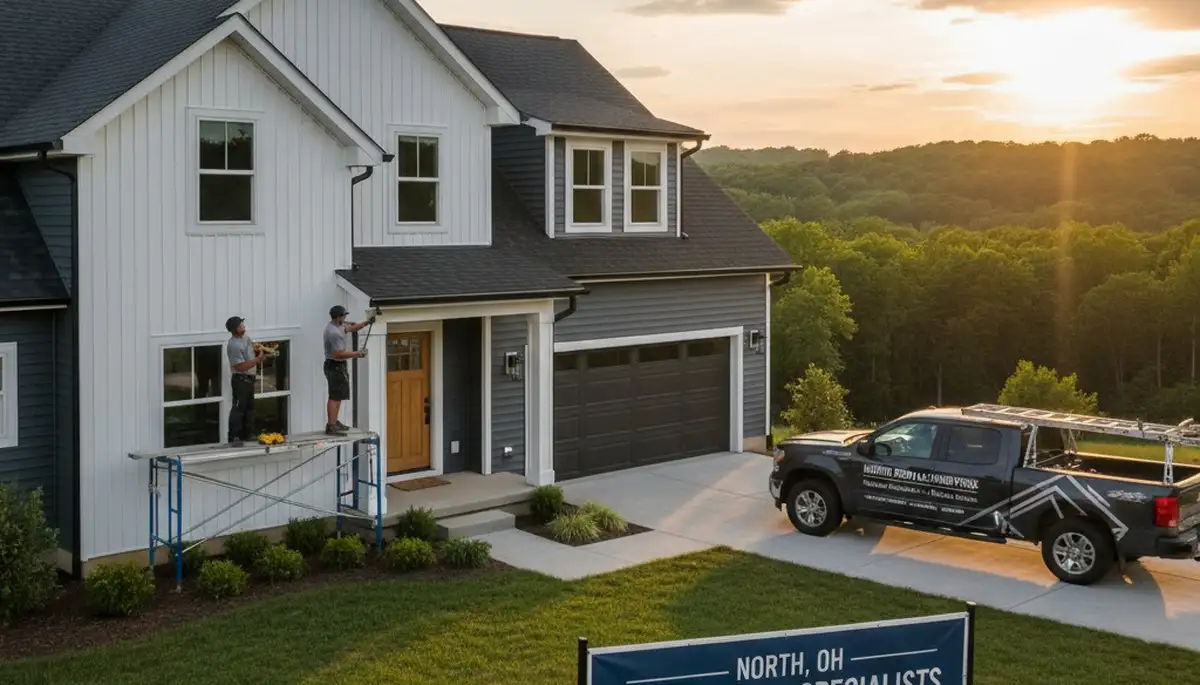 Vinyl siding installation on residential home exterior in Cincinnati, Ohio