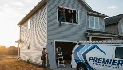 Professional window installation with vinyl siding in Cincinnati, OH home exterior renovation